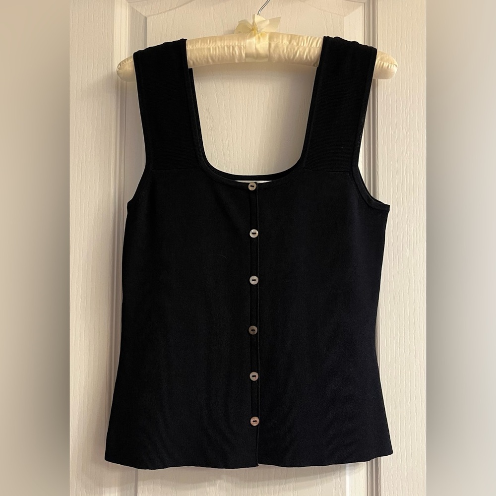 Joseph Black Button-Front Tank